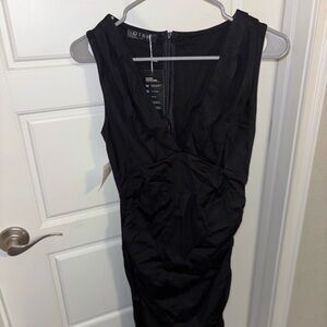 Elegant Black Backless Dress